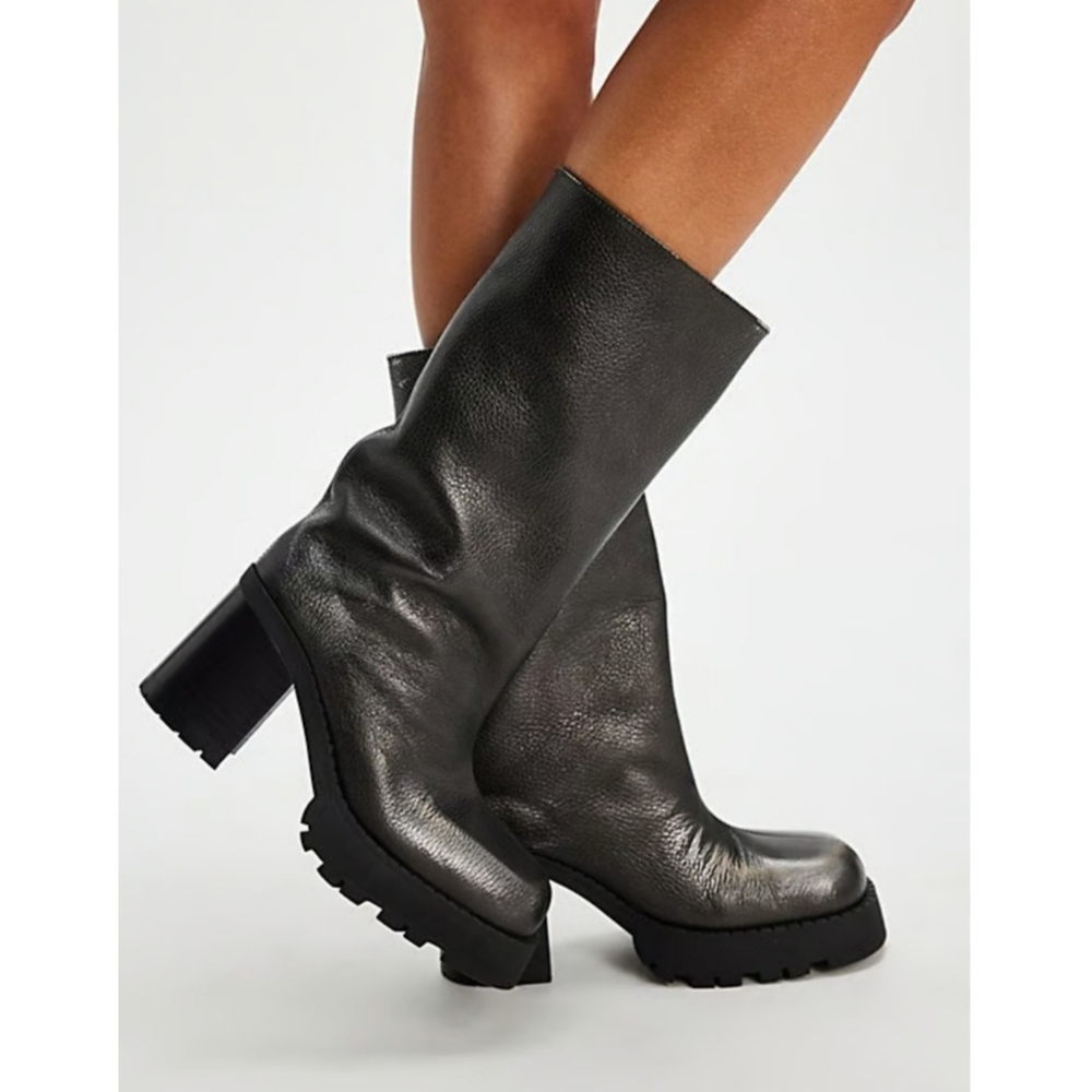 MIISTA Steffi Tall Boots Brushed Silver Size EU36/US5